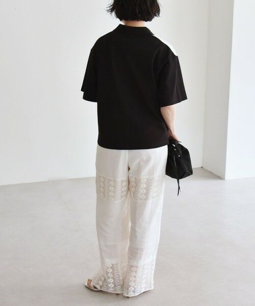 SHIPS / シップス Tシャツ | quaranciel:〈洗濯機可能〉カノコ スキッパー デザイン ワイド ポロシャツ | 詳細2