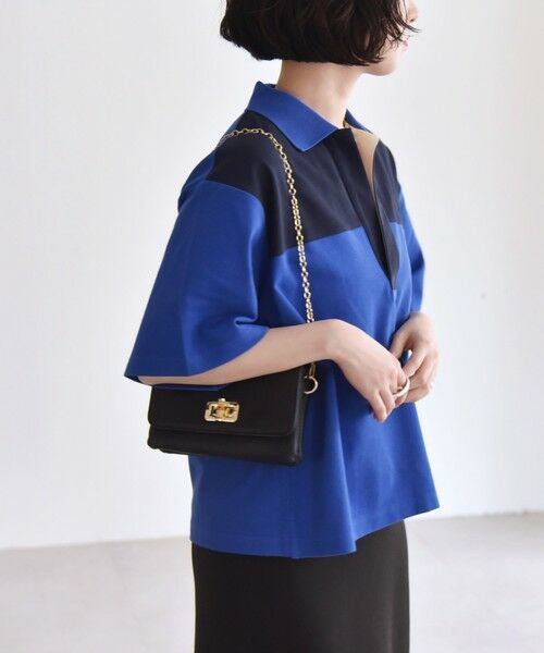 SHIPS / シップス Tシャツ | quaranciel:〈洗濯機可能〉カノコ スキッパー デザイン ワイド ポロシャツ | 詳細21