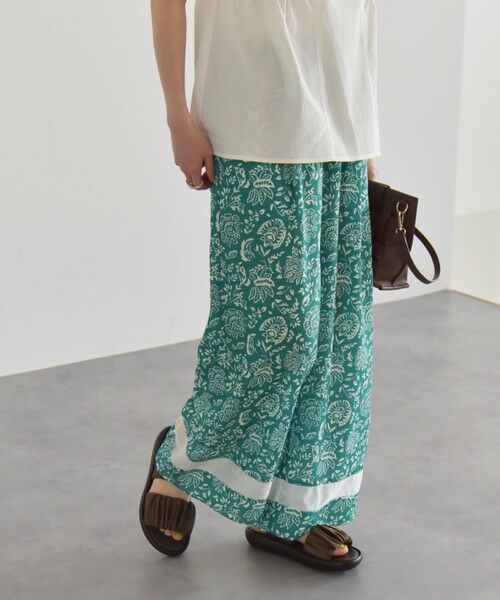 SHIPS / シップス その他パンツ | quaranciel:〈洗濯機可能〉フラワー プリント セミフレア パンツ | 詳細4