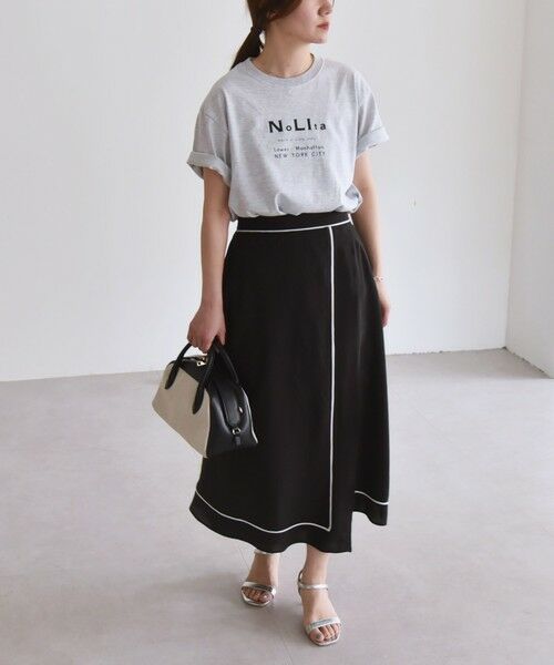 SHIPS / シップス ロング・マキシ丈スカート | quaranciel:〈洗濯機可能〉パイピング Aライン ラップ スカート | 詳細1