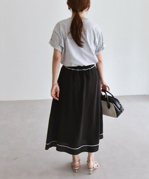 SHIPS / シップス ロング・マキシ丈スカート | quaranciel:〈洗濯機可能〉パイピング Aライン ラップ スカート | 詳細2