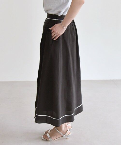 SHIPS / シップス ロング・マキシ丈スカート | quaranciel:〈洗濯機可能〉パイピング Aライン ラップ スカート | 詳細21