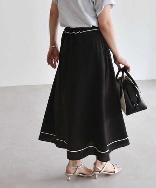 SHIPS / シップス ロング・マキシ丈スカート | quaranciel:〈洗濯機可能〉パイピング Aライン ラップ スカート | 詳細5