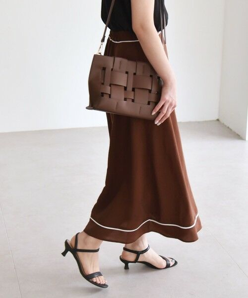 SHIPS / シップス ロング・マキシ丈スカート | quaranciel:〈洗濯機可能〉パイピング Aライン ラップ スカート | 詳細26
