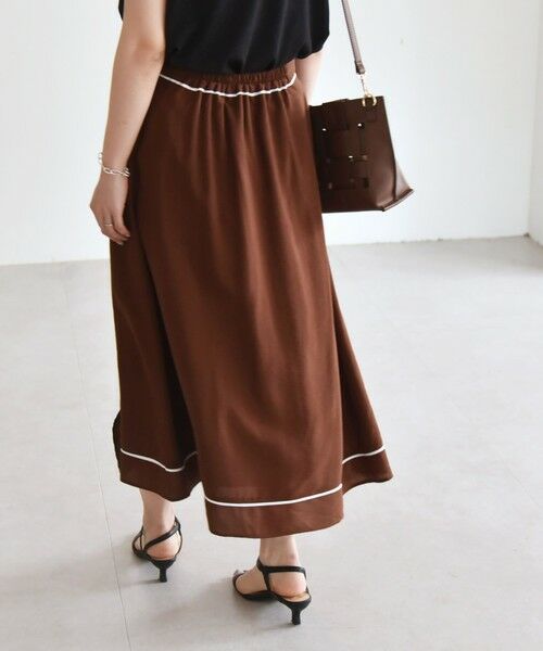 SHIPS / シップス ロング・マキシ丈スカート | quaranciel:〈洗濯機可能〉パイピング Aライン ラップ スカート | 詳細27