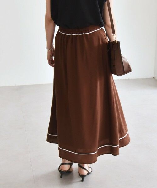 SHIPS / シップス ロング・マキシ丈スカート | quaranciel:〈洗濯機可能〉パイピング Aライン ラップ スカート | 詳細28