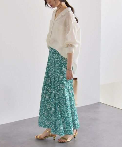 SHIPS / シップス ロング・マキシ丈スカート | quaranciel:〈洗濯機可能〉フラワー プリント マーメイド ロング スカート | 詳細1