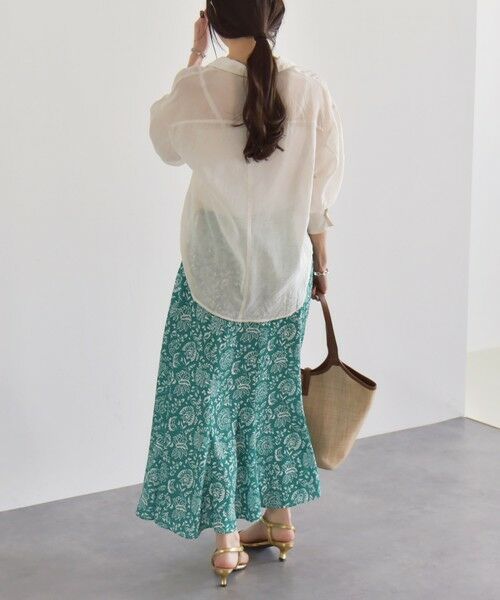 SHIPS / シップス ロング・マキシ丈スカート | quaranciel:〈洗濯機可能〉フラワー プリント マーメイド ロング スカート | 詳細2