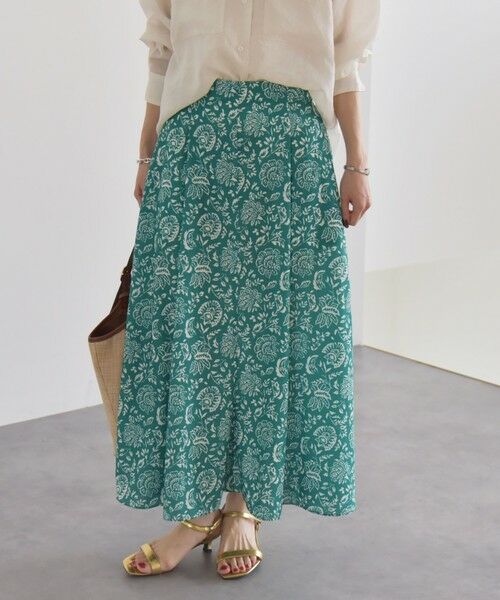 SHIPS / シップス ロング・マキシ丈スカート | quaranciel:〈洗濯機可能〉フラワー プリント マーメイド ロング スカート | 詳細3