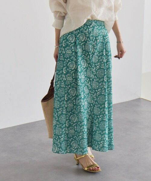 SHIPS / シップス ロング・マキシ丈スカート | quaranciel:〈洗濯機可能〉フラワー プリント マーメイド ロング スカート | 詳細5