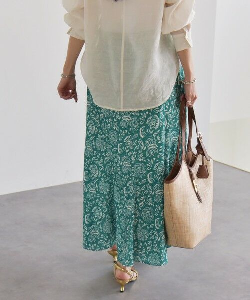 SHIPS / シップス ロング・マキシ丈スカート | quaranciel:〈洗濯機可能〉フラワー プリント マーメイド ロング スカート | 詳細8