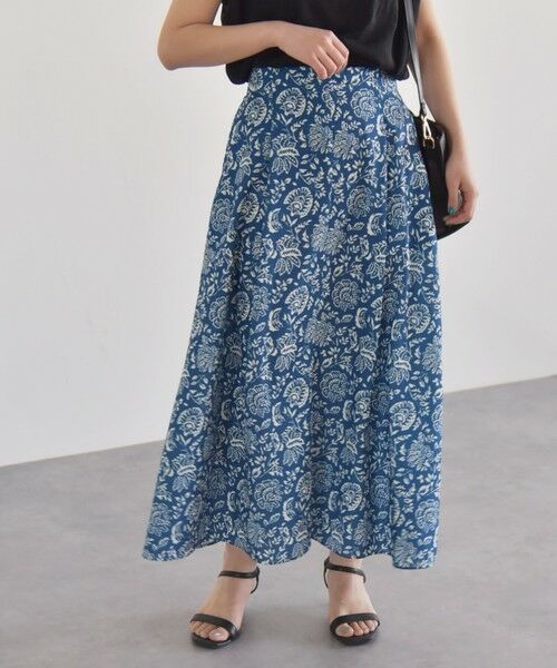 SHIPS / シップス ロング・マキシ丈スカート | quaranciel:〈洗濯機可能〉フラワー プリント マーメイド ロング スカート | 詳細13