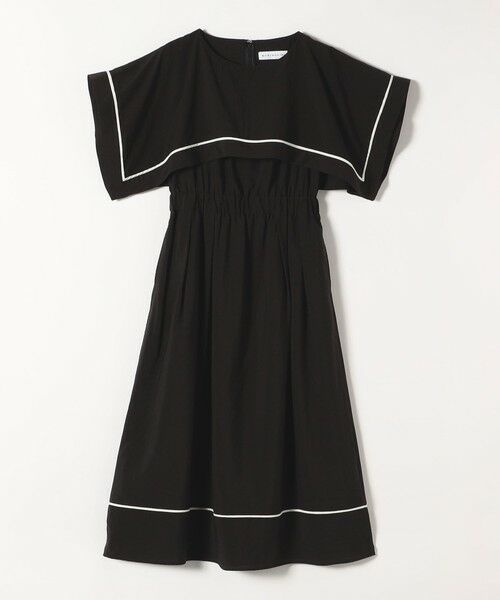 SHIPS / シップス ロング・マキシ丈ワンピース | quaranciel:〈洗濯機可能〉ケープデザイン パイピング ワンピース | 詳細8