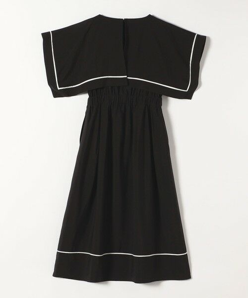 SHIPS / シップス ロング・マキシ丈ワンピース | quaranciel:〈洗濯機可能〉ケープデザイン パイピング ワンピース | 詳細9
