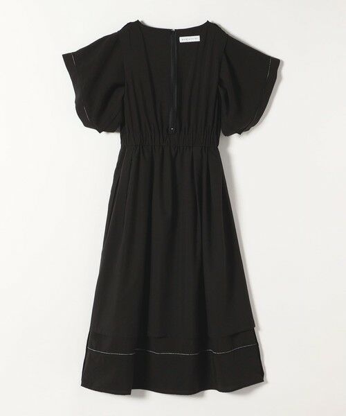 SHIPS / シップス ロング・マキシ丈ワンピース | quaranciel:〈洗濯機可能〉ケープデザイン パイピング ワンピース | 詳細16