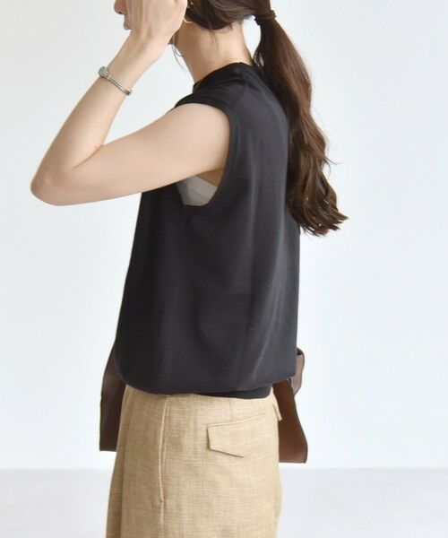 SHIPS / シップス ニット・セーター | quaranciel:〈接触冷感〉フレンチスリーブ ベーシック シアー ニット プルオーバー | 詳細17