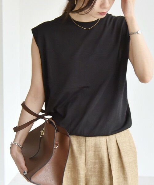 SHIPS / シップス ニット・セーター | quaranciel:〈接触冷感〉フレンチスリーブ ベーシック シアー ニット プルオーバー | 詳細21