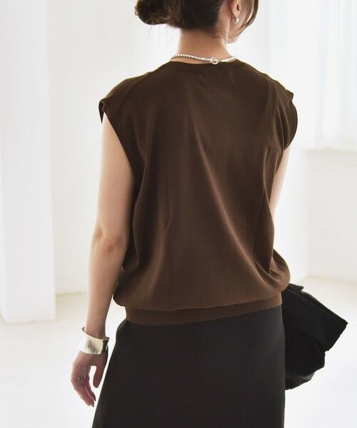 SHIPS / シップス ニット・セーター | quaranciel:〈接触冷感〉フレンチスリーブ ベーシック シアー ニット プルオーバー | 詳細25