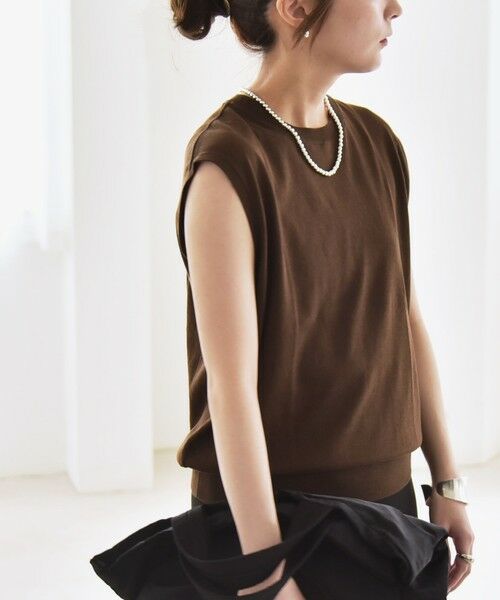 SHIPS / シップス ニット・セーター | quaranciel:〈接触冷感〉フレンチスリーブ ベーシック シアー ニット プルオーバー | 詳細26