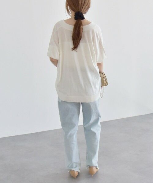 SHIPS / シップス カーディガン・ボレロ | quaranciel:〈接触冷感〉 ワイド Vネック ハーフスリーブ シアー カーディガン | 詳細10