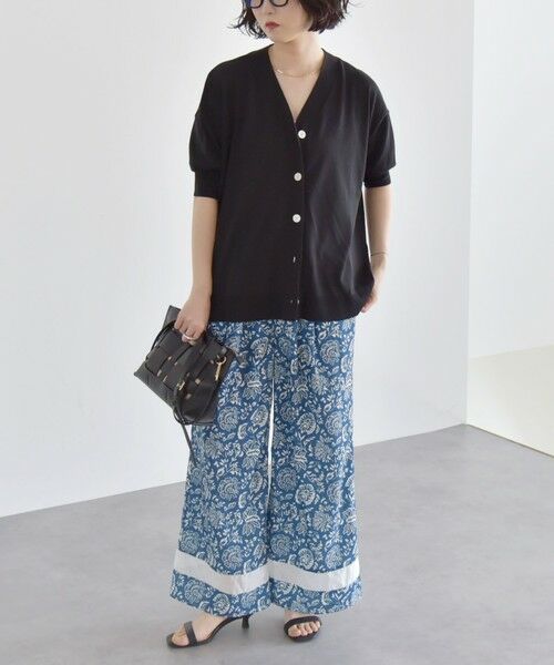 SHIPS / シップス カーディガン・ボレロ | quaranciel:〈接触冷感〉 ワイド Vネック ハーフスリーブ シアー カーディガン | 詳細16