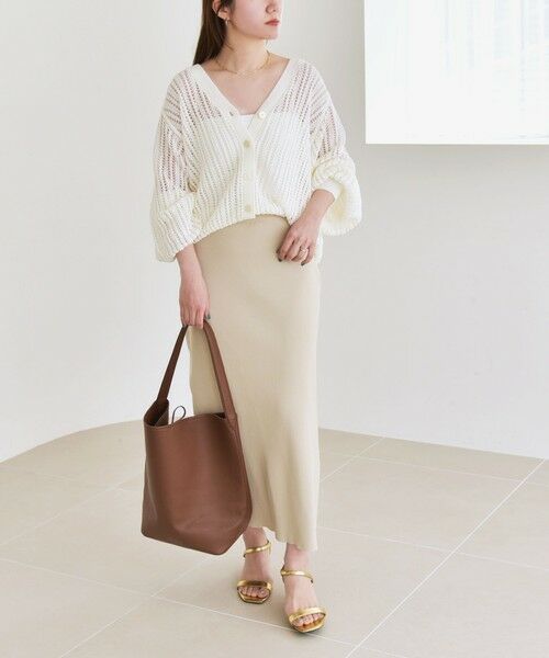 SHIPS / シップス カーディガン・ボレロ | quaranciel:〈手洗い可能〉ラミー ミックス メッシュ シアー オーバーサイズ カーディガン | 詳細1