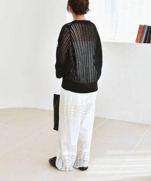 SHIPS / シップス カーディガン・ボレロ | quaranciel:〈手洗い可能〉ラミー ミックス メッシュ シアー オーバーサイズ カーディガン | 詳細14