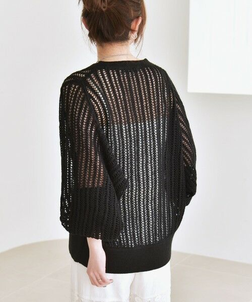 SHIPS / シップス カーディガン・ボレロ | quaranciel:〈手洗い可能〉ラミー ミックス メッシュ シアー オーバーサイズ カーディガン | 詳細19