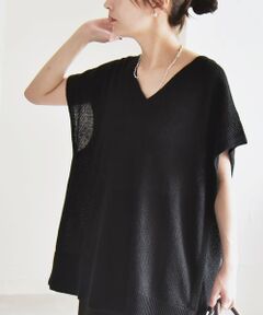 SHIPS / シップス ニット・セーター | quaranciel:〈手洗い可能〉ラミー ミックス Vネック ノースリーブ シアー ニット