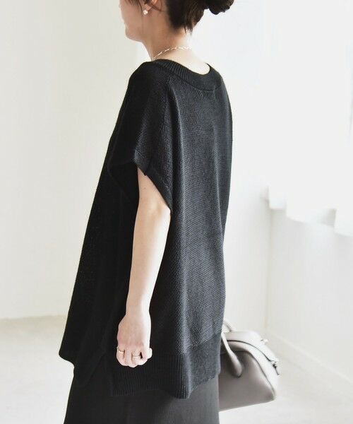 SHIPS / シップス ニット・セーター | quaranciel:〈手洗い可能〉ラミー ミックス Vネック ノースリーブ シアー ニット | 詳細18