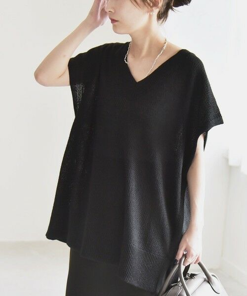 SHIPS / シップス ニット・セーター | quaranciel:〈手洗い可能〉ラミー ミックス Vネック ノースリーブ シアー ニット | 詳細20