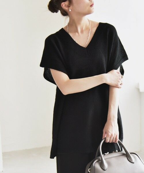 SHIPS / シップス ニット・セーター | quaranciel:〈手洗い可能〉ラミー ミックス Vネック ノースリーブ シアー ニット | 詳細21