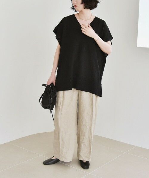 SHIPS / シップス ニット・セーター | quaranciel:〈手洗い可能〉ラミー ミックス Vネック ノースリーブ シアー ニット | 詳細23