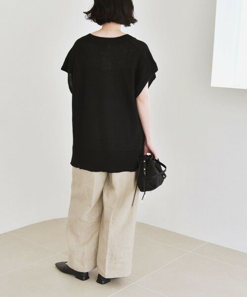 SHIPS / シップス ニット・セーター | quaranciel:〈手洗い可能〉ラミー ミックス Vネック ノースリーブ シアー ニット | 詳細24