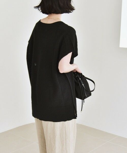 SHIPS / シップス ニット・セーター | quaranciel:〈手洗い可能〉ラミー ミックス Vネック ノースリーブ シアー ニット | 詳細26