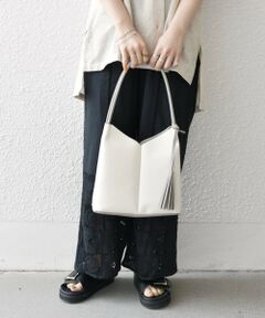 SHIPS / シップス トートバッグ | SHIPS any: Vカット バイカラー タッセル トート バッグ