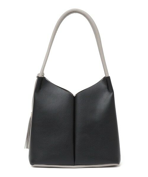 SHIPS / シップス トートバッグ | SHIPS any: Vカット バイカラー タッセル トート バッグ | 詳細12