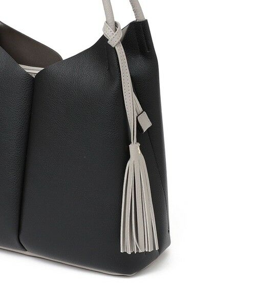 SHIPS / シップス トートバッグ | SHIPS any: Vカット バイカラー タッセル トート バッグ | 詳細14