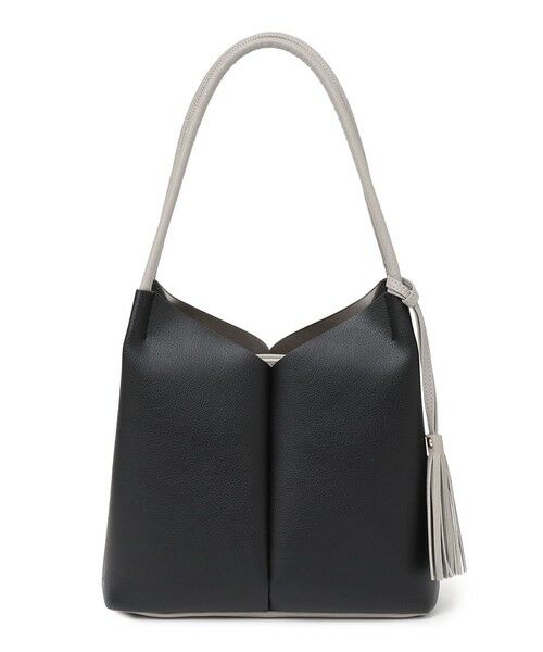 SHIPS / シップス トートバッグ | SHIPS any: Vカット バイカラー タッセル トート バッグ | 詳細10