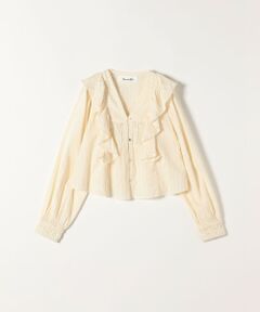 SHIPS / シップス シャツ・ブラウス | SARA MALLIKA:〈手洗い可能〉ジャカード ラッフル フリル ギャザー ブラウス
