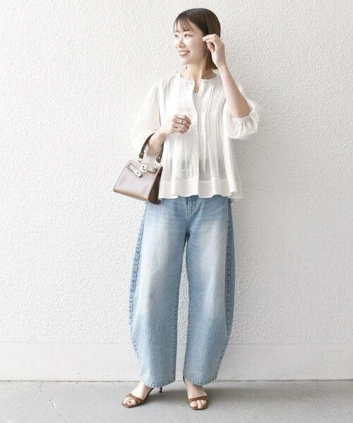 SHIPS / シップス シャツ・ブラウス | SHIPS any:〈手洗い可能〉箔 タック フレア シャツ ブラウス | 詳細1