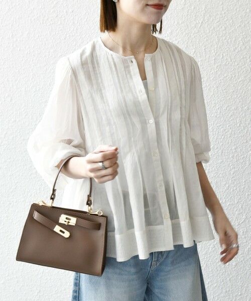 SHIPS / シップス シャツ・ブラウス | SHIPS any:〈手洗い可能〉箔 タック フレア シャツ ブラウス | 詳細10