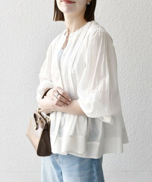 SHIPS / シップス シャツ・ブラウス | SHIPS any:〈手洗い可能〉箔 タック フレア シャツ ブラウス | 詳細3