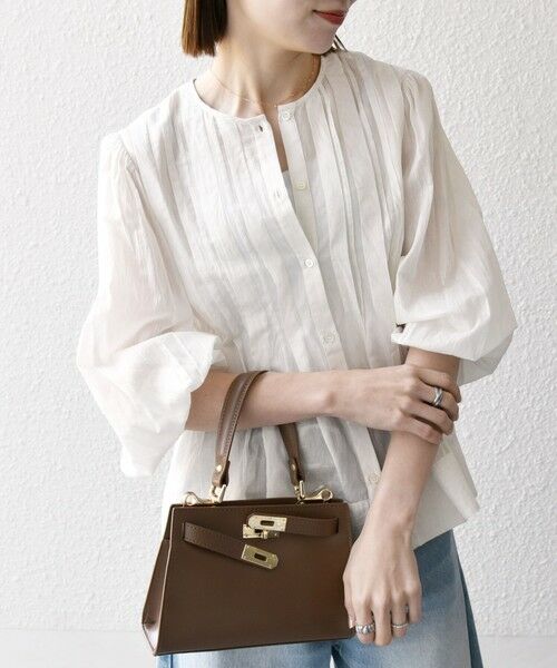 SHIPS / シップス シャツ・ブラウス | SHIPS any:〈手洗い可能〉箔 タック フレア シャツ ブラウス | 詳細4