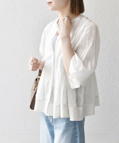 SHIPS / シップス シャツ・ブラウス | SHIPS any:〈手洗い可能〉箔 タック フレア シャツ ブラウス | 詳細5