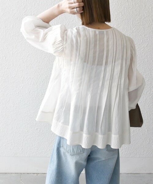 SHIPS / シップス シャツ・ブラウス | SHIPS any:〈手洗い可能〉箔 タック フレア シャツ ブラウス | 詳細6