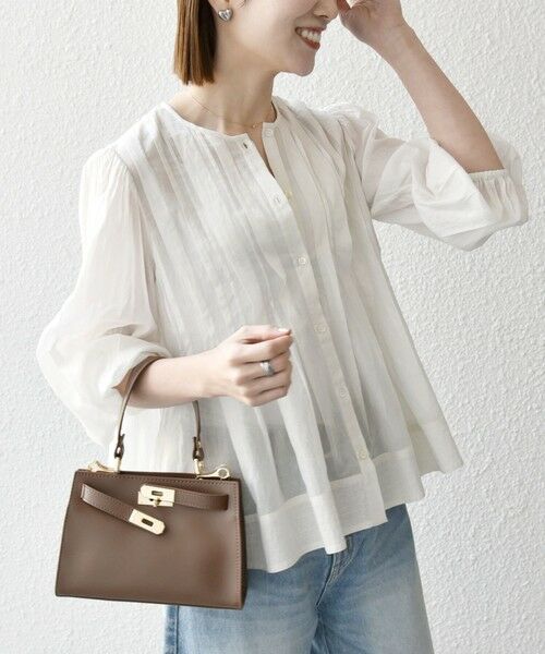 SHIPS / シップス シャツ・ブラウス | SHIPS any:〈手洗い可能〉箔 タック フレア シャツ ブラウス | 詳細9