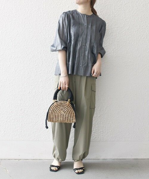 SHIPS / シップス シャツ・ブラウス | SHIPS any:〈手洗い可能〉箔 タック フレア シャツ ブラウス | 詳細14