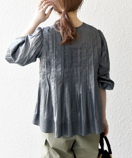 SHIPS / シップス シャツ・ブラウス | SHIPS any:〈手洗い可能〉箔 タック フレア シャツ ブラウス | 詳細17