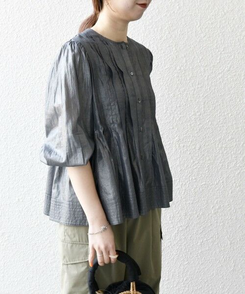 SHIPS / シップス シャツ・ブラウス | SHIPS any:〈手洗い可能〉箔 タック フレア シャツ ブラウス | 詳細20